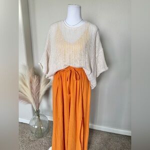 Saints & Hearts Boho Cream Knit Women's Top